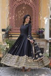 KA 1139 Georgette With Embroidery Work Gown With Dupatta Suppliers In India